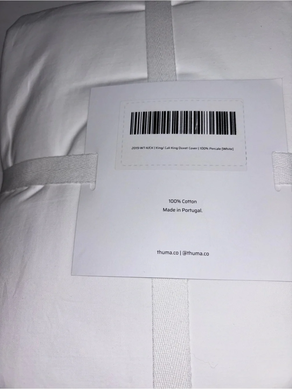 THUMA 100 % cotton White Percale Duvet Cover